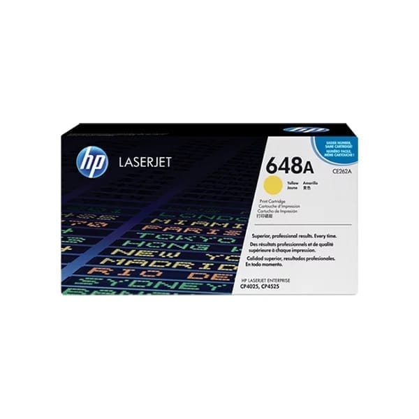 HP 648A Yellow Original LaserJet Toner Cartridge (CE262A)