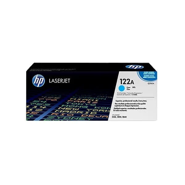 HP 122A Cyan Original LaserJet Toner Cartridge (Q3961A)