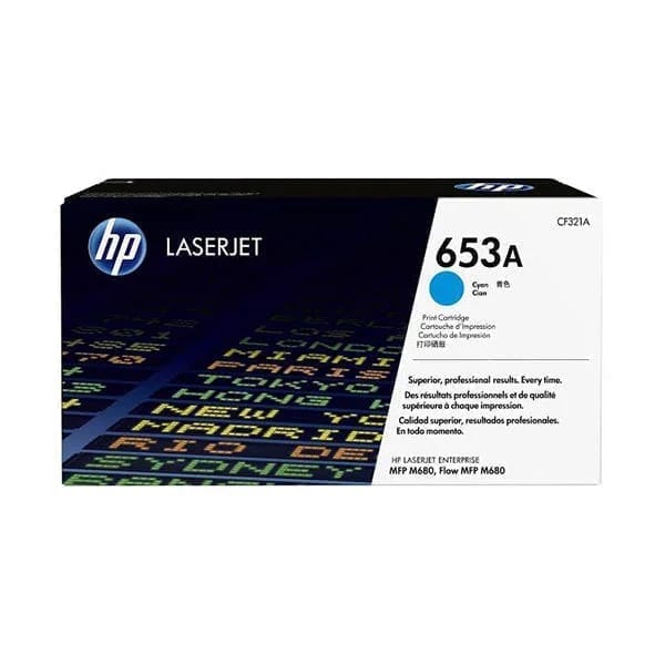 HP 653A Cyan Original LaserJet Toner Cartridge (CF321A)
