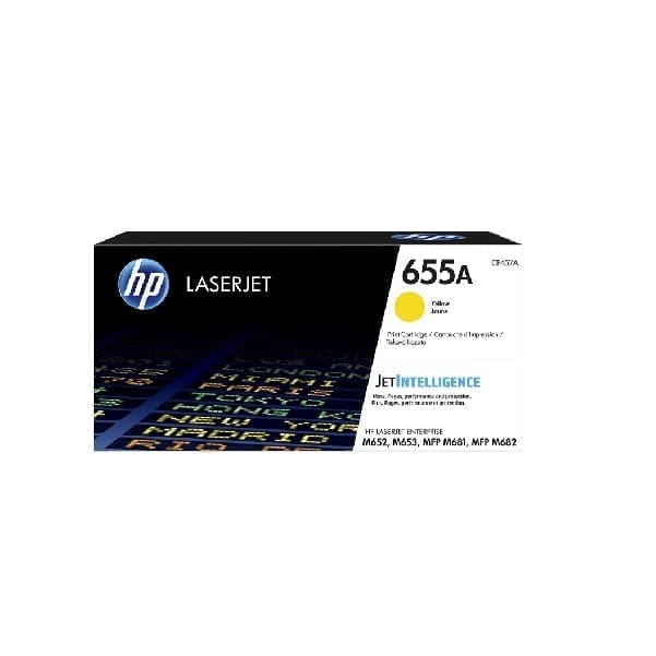 HP 655A Yellow Original LaserJet Toner Cartridge, CF452A