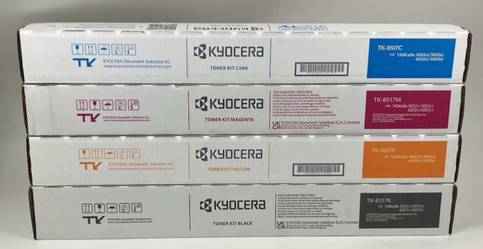 Kyocera TK-8517 KCMY Toner Cartridge Set of 4 for TASKalfa 5052cign 6052cign